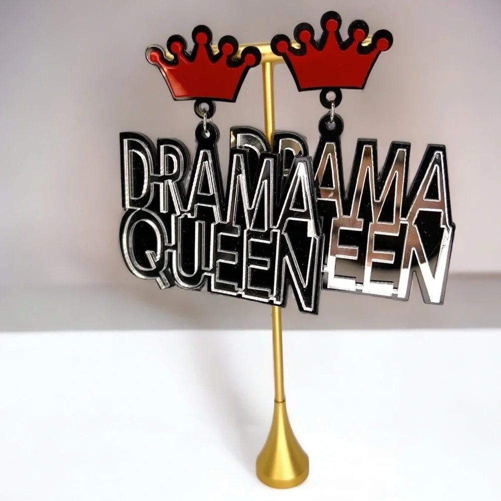 Brand New Drama Queen Earrings - Sassy & Fun! Statement Jewelry, Boss Babe